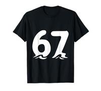 Gráfico con Letras de 67 Ondas y números, Estilo Ocean Surf Water Camiseta