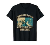 Gráfico Coworkers by Day Coastlines by Weekend Camiseta