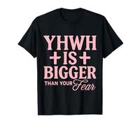 Gráfico Cristiano de YHWH es más Grande Que tu Miedo Camiseta