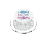 Gráfico de 3 líneas de Verano de Pesca de Trucha Colorida de Peces PopSockets PopGrip para MagSafe