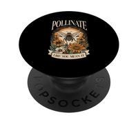 Gráfico de Abejas de Flores de jardín Polinate Like You Mean It PopSockets PopGrip Adhesivo
