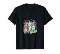 Gráfico de acción Ride Hard BMX Bike Freestyle Camiseta