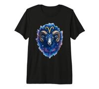 Gráfico de Acuarela cósmica Aries Camiseta Premium