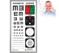 Gráfico de agudeza visual LED multifuncional con palo y cuchara de ojos, tabla ocular de alta definición para enfermería en el hogar, clínica, hospital, 5 m, uniforme no deslumbrante