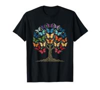 Gráfico de alas de Mariposa Coloridas del árbol monarca místico Camiseta