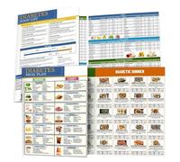 Gráfico de alimentos prediabéticos, plan de comida diabética imprimible - Planificador de comidas laminadas Folleto diabético | Guía de dieta saludable, Lista nutricional de alimentos para comestibles