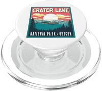 Gráfico de Ambiente Vintage del Parque Nacional de Crater Lake Oregon PopSockets PopGrip para MagSafe