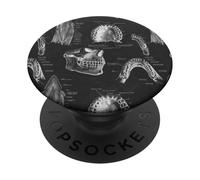 Gráfico de anatomía de Dientes Humanos Vintage con Tema Dental PopSockets PopGrip Adhesivo