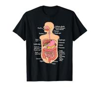 Gráfico de anatomía del Sistema digestivo Humano Diagrama de biología Camiseta