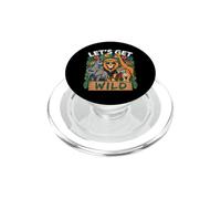 Gráfico de Animales Salvajes de Let's Get Wild Safari PopSockets PopGrip para MagSafe