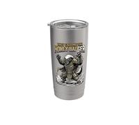 Gráfico de animales salvajes They Call Me The Honey Badger Warrior Vaso térmico de acero inoxidable de doble pared