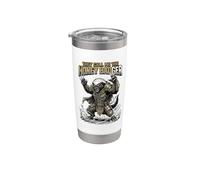Gráfico de animales salvajes They Call Me The Honey Badger Warrior Vaso térmico de acero inoxidable de doble pared