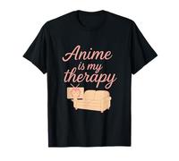 Gráfico de anime fluido rosa y amarillo suave es mi terapia Camiseta