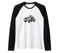 Gráfico de aplicación de la Ley de vehículos de Patrulla de policía Camiseta Manga Raglan