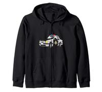 Gráfico de aplicación de la Ley de vehículos de Patrulla de policía Sudadera con Capucha