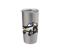 Gráfico de aplicación de la ley de vehículos de patrulla de policía Vaso térmico de acero inoxidable de doble pared