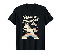 Gráfico de arcoíris con Unicornio de Have a Magical Day Camiseta