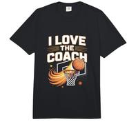 Gráfico de aro de Baloncesto I Love The Coach Comfort Colors Adult Heavyweight T-Shirt
