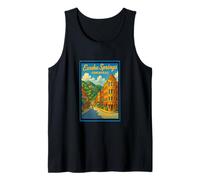 Gráfico de arte retro vintage de Eureka Springs Arkansas AR Camiseta sin Mangas