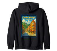 Gráfico de arte retro vintage de Eureka Springs Arkansas AR Sudadera con Capucha