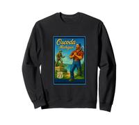 Gráfico de arte retro vintage US 23 Oscoda Michigan Coast Mi Sudadera