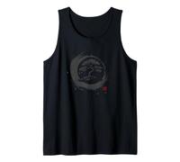 Gráfico de Arte Zen con Forma de bonsái Enso Circle Camiseta sin Mangas