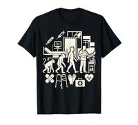 Gráfico de atención médica Evolución del Trabajador de Apoyo médico Camiseta