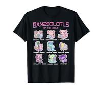 Gráfico de Axolotl de Gamesolotls of The World Cute Gamer Camiseta