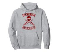 Gráfico de Bad To The Trombone Pun Skull Sudadera con Capucha