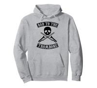 Gráfico de Bad To The Trombone Pun Skull Sudadera con Capucha