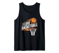 Gráfico de Baloncesto I Love con diseño de aro Camiseta sin Mangas