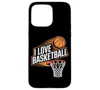 Gráfico de Baloncesto I Love con diseño de aro Carcasa para iPhone 15 Pro MAX