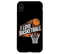 Gráfico de Baloncesto I Love con diseño de aro Carcasa para iPhone XS MAX