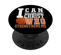 Gráfico de Baloncesto: Puede Hacer Todas Las Cosas a través de Cristo PopSockets PopGrip Adhesivo