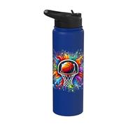 Gráfico de baloncesto y baloncesto | Hombre, Mujer | Splash Stainless Steel Insulated Water Bottle