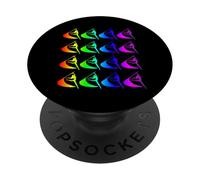 Gráfico de Bandera de Guardia de Color Arco Iris - Banda PopSockets PopGrip Adhesivo