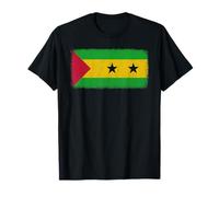 Gráfico de bandera de Santo Tomé y Príncipe para hombres, mujeres y niños Camiseta