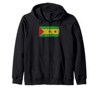 Gráfico de bandera de Santo Tomé y Príncipe para hombres, mujeres y niños Sudadera con Capucha
