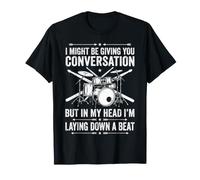 Gráfico de batería Vintage In My Head I'm Laying Down A Beat Camiseta