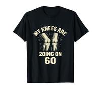 Gráfico de bloques retro My Knees Are 20 Going on 60 Camiseta