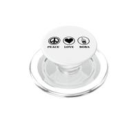 Gráfico de Boba Simple y básico de Peace Love and Boba PopSockets PopGrip para MagSafe