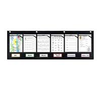 Gráfico De Bolsillo De Almacenamiento - Organizador De Archivos De Pared De 6 Bolsillos De 360 g | Organización Y Almacenamiento Del Aula De Poliéster De 57,09x18,11x0,2 Pulgadas Para El Hogar, La O