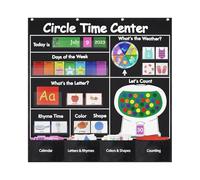 Gráfico De Bolsillo Del Centro Del Calendario De Aprendizaje Educativo De La Tabla De Bolsillo De 39 76 X 39 76 Pulgadas Para La Decoración De La Pared Del Organizador De Herramientas De