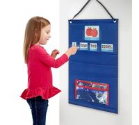 Gráfico de bolsillo para aula, organizador impermeable con tiras de oración, juguete educativo de aprendizaje con 36 tarjetas de palabras, herramienta de construcción para preescolares, jardín de