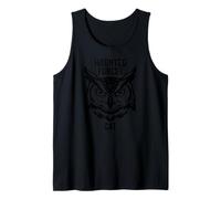 Gráfico de búho de Gato del Bosque Encantado para Espeluznante y Halloween Camiseta sin Mangas