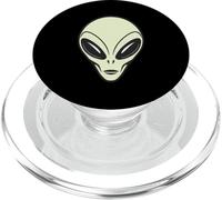 Gráfico de Cabeza alienígena para creyentes OVNI y fanáticos del Espacio PopSockets PopGrip para MagSafe