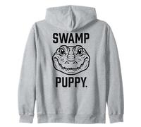 Gráfico de Cachorro de pantano con Bonita Cabeza de cocodrilo Sudadera con Capucha