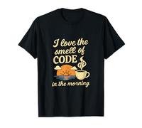 Gráfico de café I Love The Smell of Code Sunrise Coder Camiseta