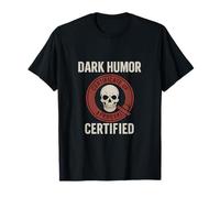 Gráfico de Calavera gótica certificada por Humor Oscuro Camiseta