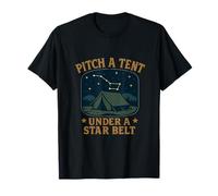 Gráfico de Campamento Pitch A Tent Under a Star Belt Camiseta